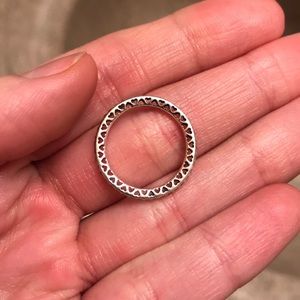 Hearts of Pandora Silver Ring Size 5.5